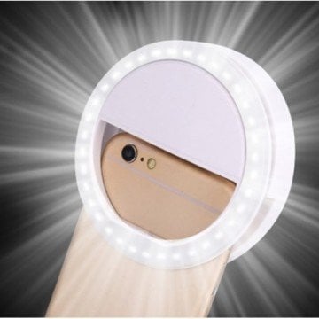 Led Işıklı Şarjlı Telefon Selfie Işığı Halkası