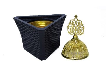 Gold Kapaklı Tasarımlı Polyester Tütsü Buhurdanlık