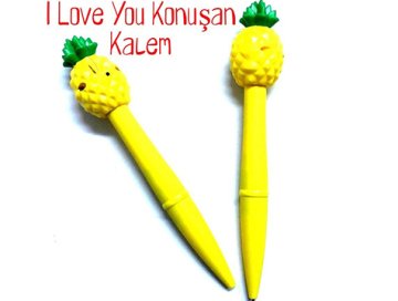 I Love You Konuşan Işıklı Ananas Tükenmez Kalem