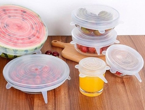 Tazeliği Koruyan 6 lı Silikon Strech Kapaklar