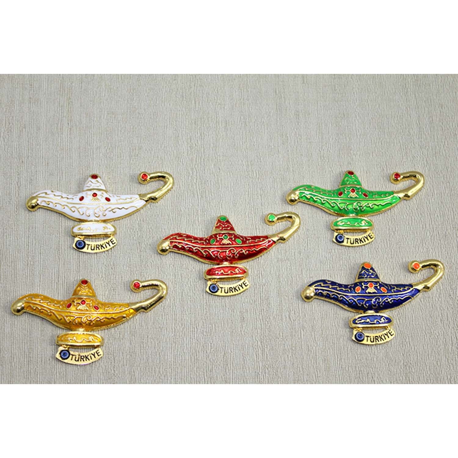 Swarovski Türkiye Temalı Aladdin Sihirli Lambası Magnet Buzdolabı Süsü