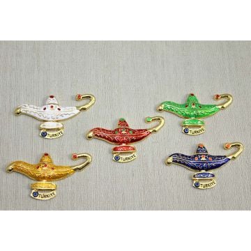 Swarovski Türkiye Temalı Aladdin Sihirli Lambası Magnet Buzdolabı Süsü
