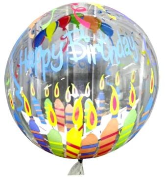 20'' Renkli Happy Birtday Baskılı Balon
