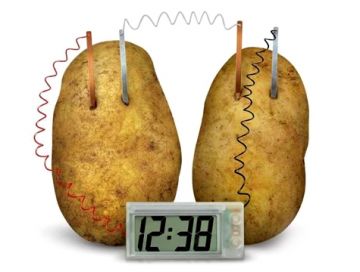 Elektriğini Patatesten Üreten Dijital Saat Potato Clock