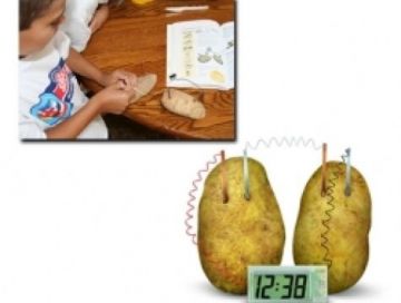 Elektriğini Patatesten Üreten Dijital Saat Potato Clock
