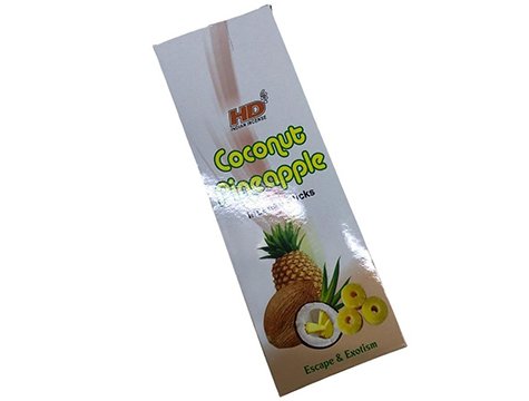 HD Hindistan Cevizi Ananas Kokulu Çubuk Tütsü Coconut Pineapple (120 Adet)