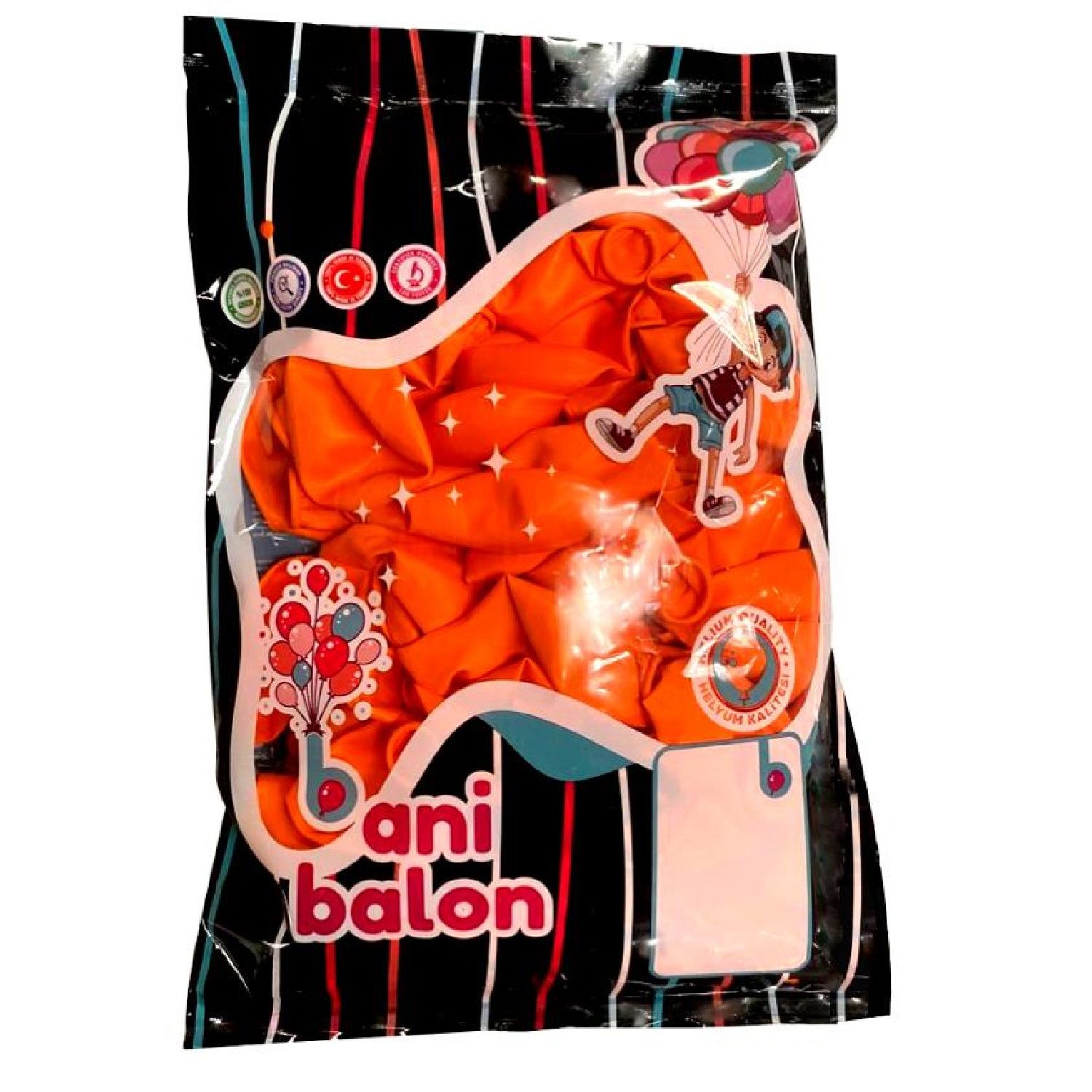 12'inç Turuncu Pastel Balon (100 Adet)