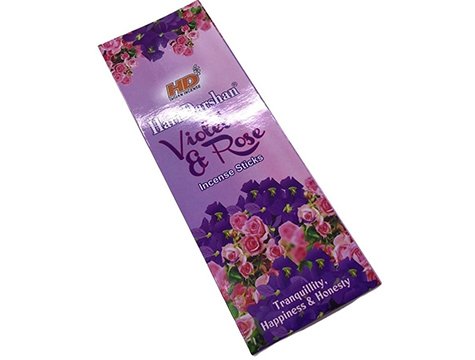 HD Mor Gül Kokulu Çubuk Tütsü Violet Rose İncense Sticks (120 Adet)