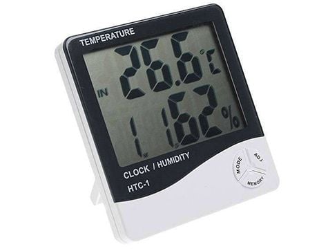 Nem Ölçer Termometre Geniş Lcd Ekran Masa Saati Higrometre