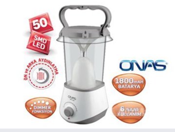 50 Led Dimmerli Şarjlı Işıldak Onas NS-222