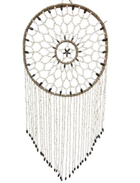 Yuvarlak Deniz Kabuğu Süslü Dream Catcher (40 cm x 100 cm)