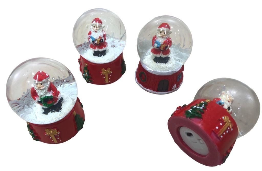 Noel Baba Tasarımlı Dekoratif Yılbaşı Cam Kar Küresi