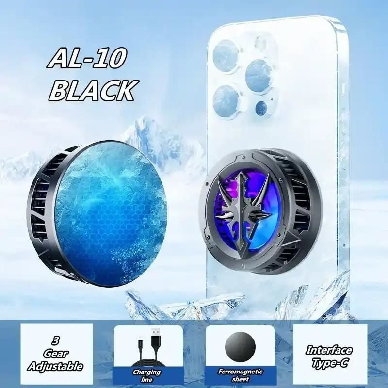 AL10 Rgb Işıklı Manyetik Cep Telefonu Soğutma Buzlu Fan