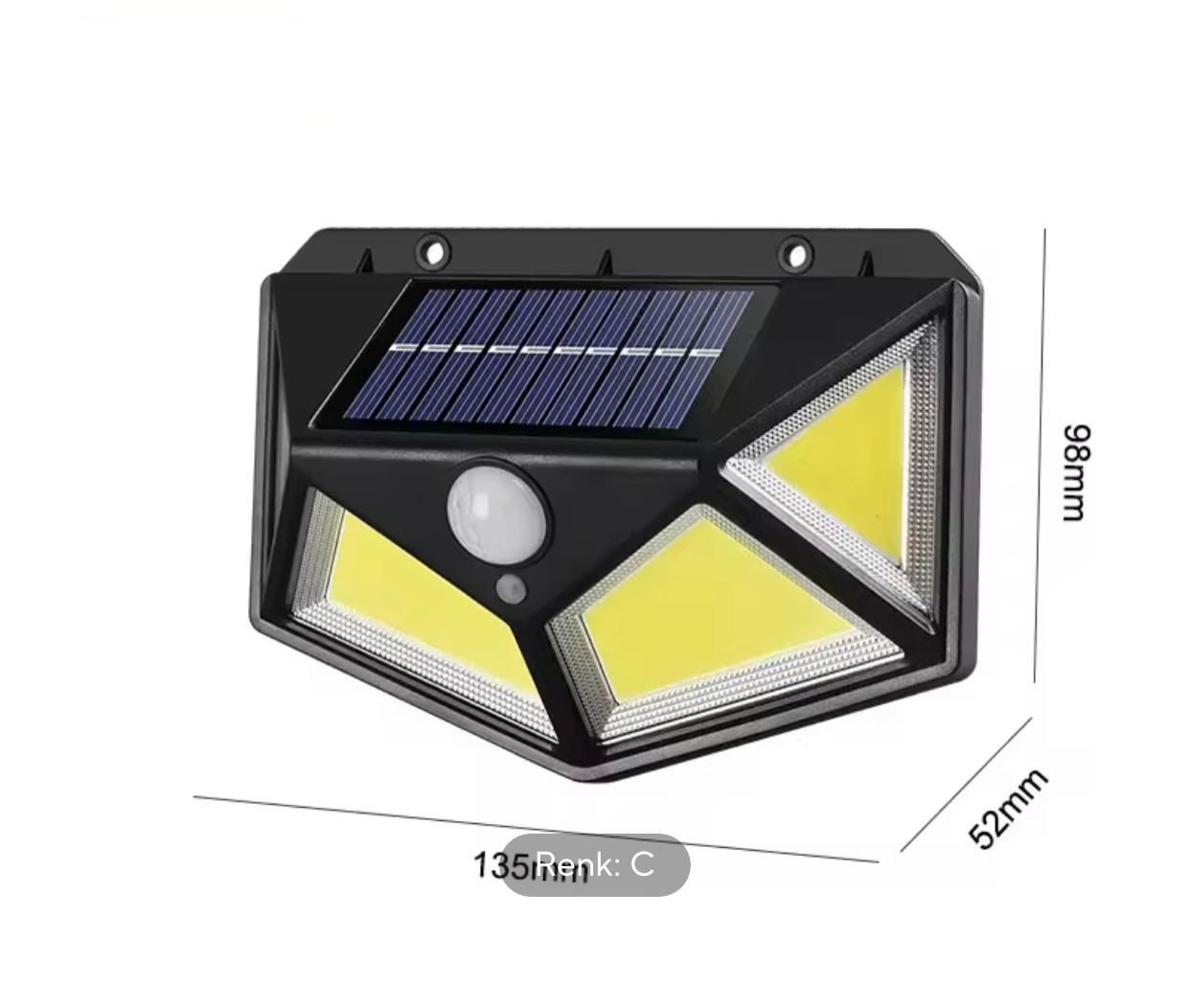 Dekoratif Güneş Enerjili Hareket Sensörlü Duvar Lambası