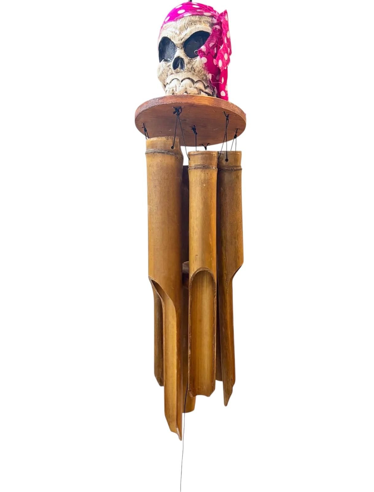 Bambu Kuru Kafa Tasarım Rüzgar Çanı (15 cm x 60 cm)