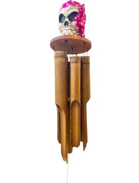 Bambu Kuru Kafa Tasarım Rüzgar Çanı (15 cm x 60 cm)
