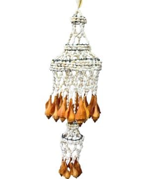 Deniz Kabuğu Dekoratif  Katlı Avizelik Rüzgar Çanı (14 cm x 60 cm)