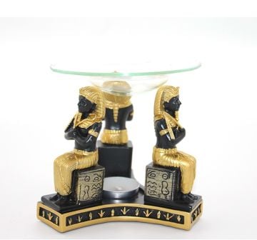 Polyester Dekoratif Oturan Tutankhamun Buhurdanlık