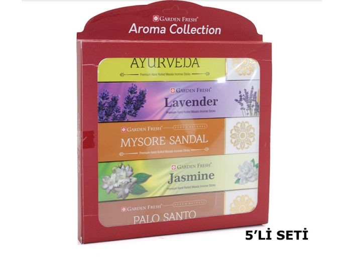 5'li Garden Fresh Aroma Collection Çubuk Tütsü Seti (5 Paket x 15 gr)
