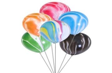 6'lı Mermer Renkli Lateks Balonlar