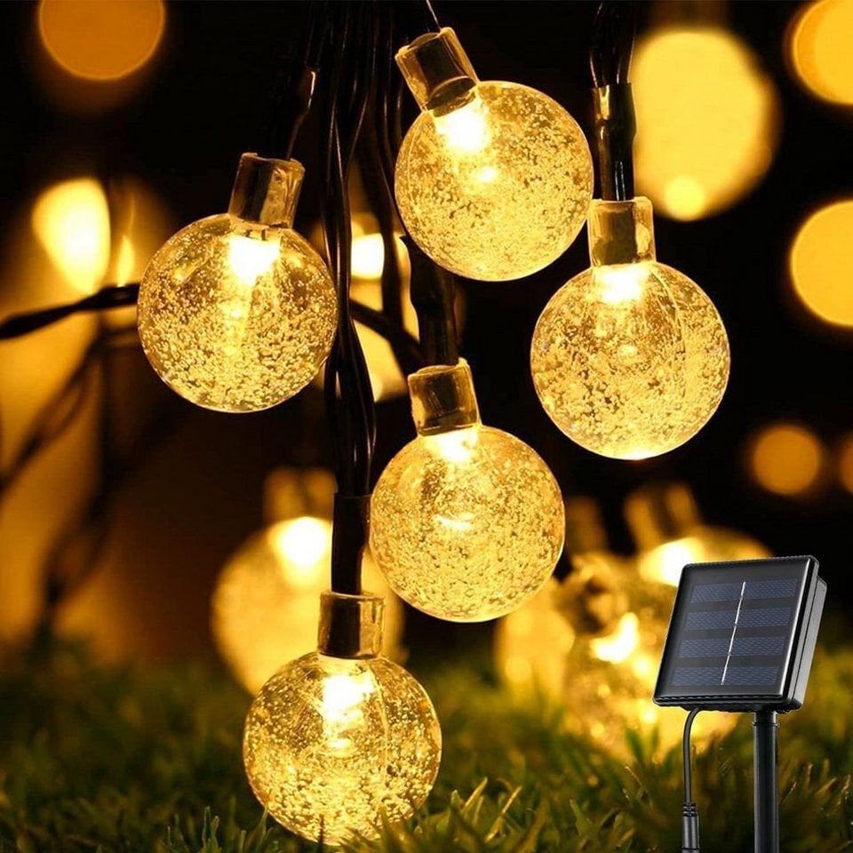 Solar Güneş Enerjili Sarı 50 Led Top (10 Mt)
