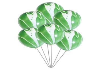 Yeşil Mermer Desenli Lateks Balonlar (100 Adet)