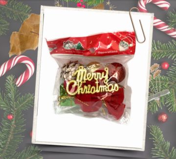 Yılbaşı & Mery Christmas Çam Ağacı Süsleri (9 Parça)