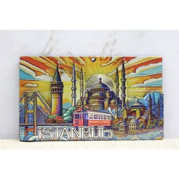 Silikon İstanbul Temalı Hediyelik Magnet (9.5 cm x 5.5 cm)