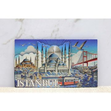 İstanbul Temalı Hediyelik Silikon Magnet (9.5 cm x 5.5 cm)