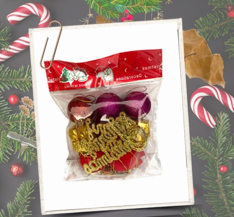 Mery Christmas Yılbaşı Çam Ağacı Süsleri (12 Parça)