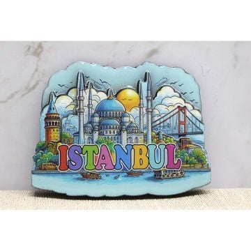 İstanbul Temalı Hediyelik Silikon Magnet (10 cm x 7 cm)