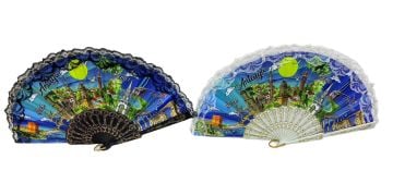 Plastik Saplı Antalya Motifli Yelpaze