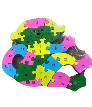 Ahşap Maymun Figürlü Puzzle Yapboz