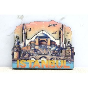 Hediyelik İstanbul Temalı Silikon Magnet (9.5 cm x 7.5 cm)