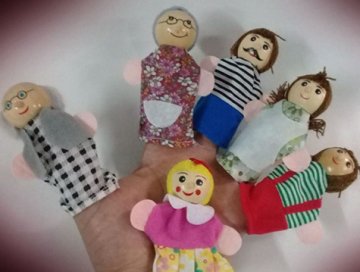 Sevimli Aile Parmak Kukla (6 Adet)