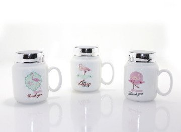 Flamingo Tasarım Ayna kapaklı Kupa Bardak