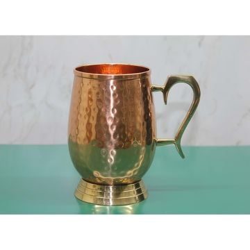 Dekoratif Şık Tasarım Pirinç Kupa Bardak (12cm)