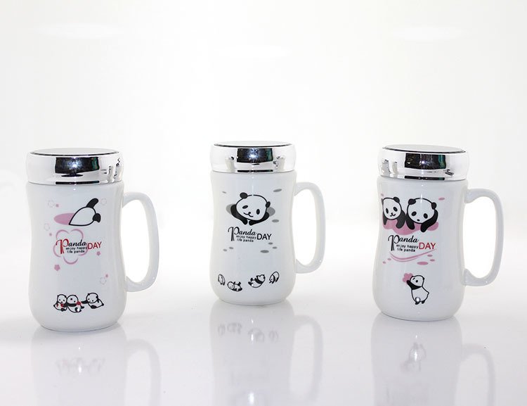 Panda Tasarım Ayna kapaklı Kupa Bardak