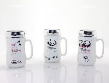 Panda Tasarım Ayna kapaklı Kupa Bardak