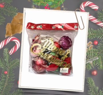 Yılbaşı Çam Ağacı Süsleri Karışık Noel Babalı Süs (14 Adet)