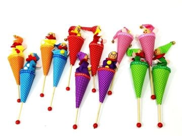 Utangaç Palyaço Külah Kukla (22 cm)