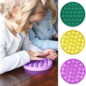 Pop It Push Bubble Fidget Özel Pop Duyusal Oyuncak Zihinsel Stres Yuvarlak