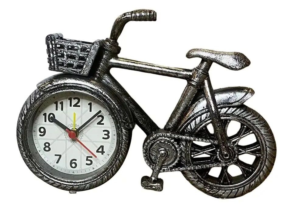 Dekoratif Bisiklet  Alarmlı Masa Saati