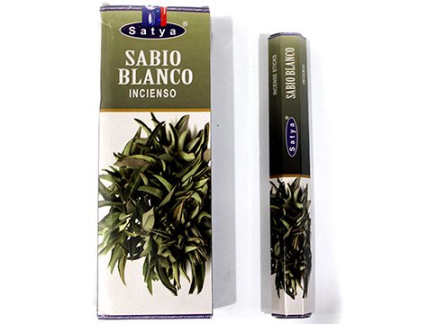 Satya Beyaz Adaçayı Aromalı Tütsü Sabio Blanco İncense Sticks (120 Adet)