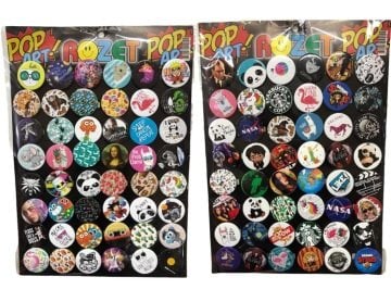 Karışık Desen Rozet (48 Adet)
