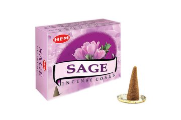Hem Sage İncense  Cones Adaçayı Konik Tütsü (120 Adet)
