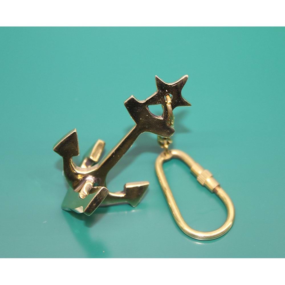 Dekoratif Pirinç Çapa Tasarımlı Anahtarlık (13 cm)