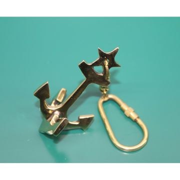 Dekoratif Pirinç Çapa Tasarımlı Anahtarlık (13 cm)