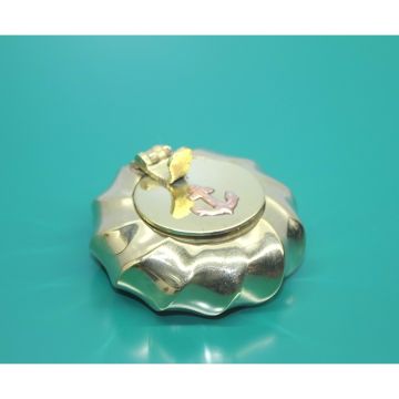 Dekoratif Masa Üstü Pirinç Çapalı Kapaklı Küllük (6cm)