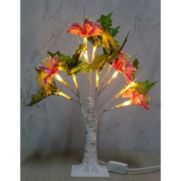 Dekoratif Çiçek Ağacı Led Işıklı Masa Lambası (35 cm)